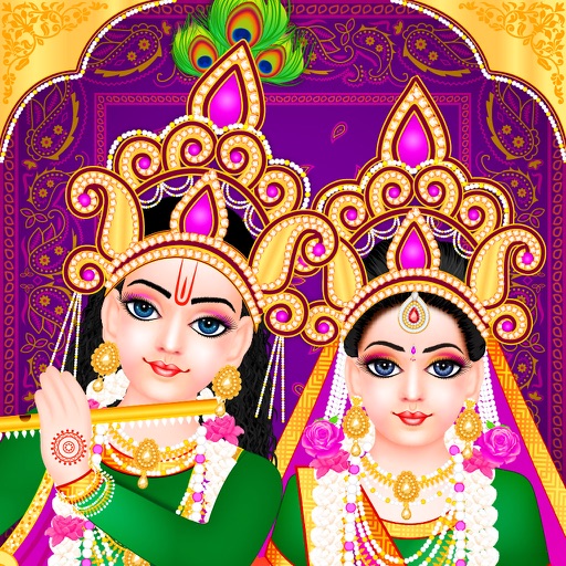 Lord Radha Krishna - Live Temple Icon