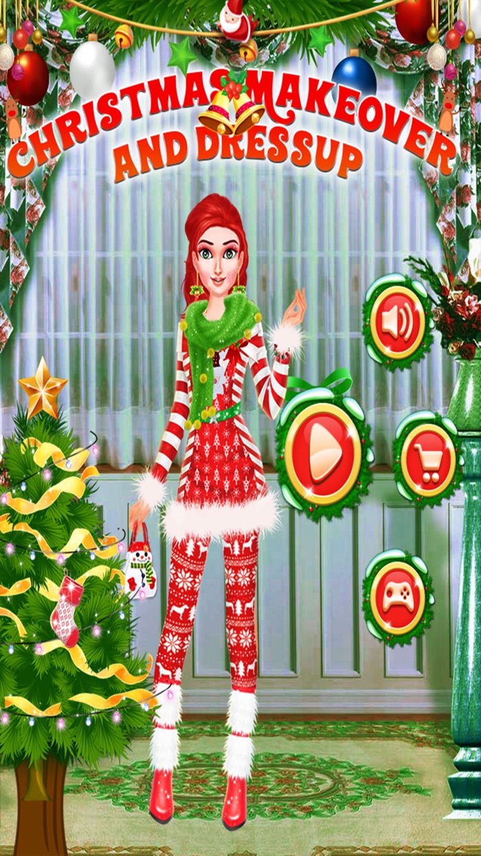 Christmas Girl Makeup Dressup