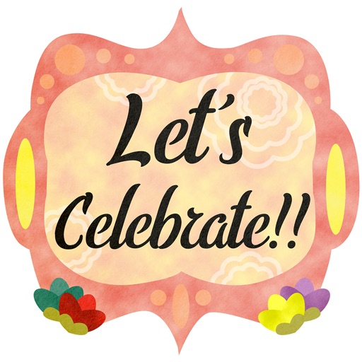 Beautiful Celebration Words Text Sticker Pack icon