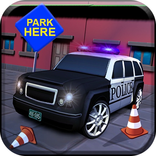 Drive & Park Police Car Icon