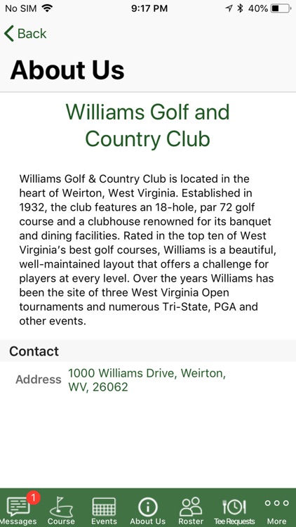 Williams Golf and Country Club