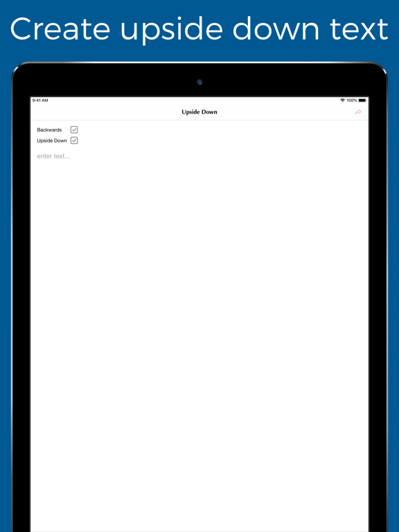 Upside down text keyboard App voor iPhone, iPad en iPod touch AppWereld