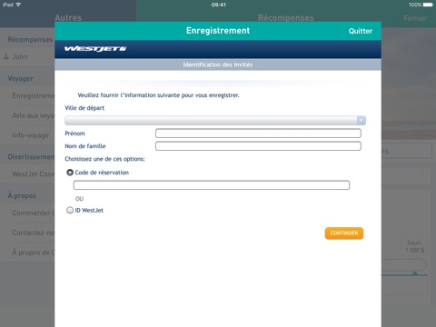 WestJet screenshot 4