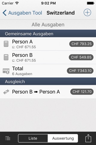 Expense Tool screenshot 2