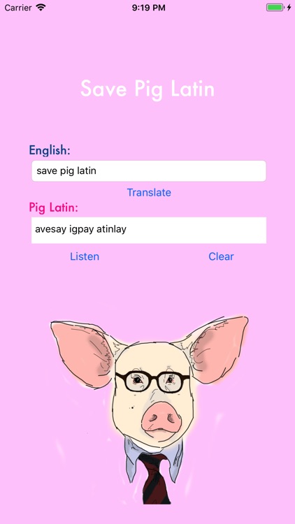 Save Pig Latin