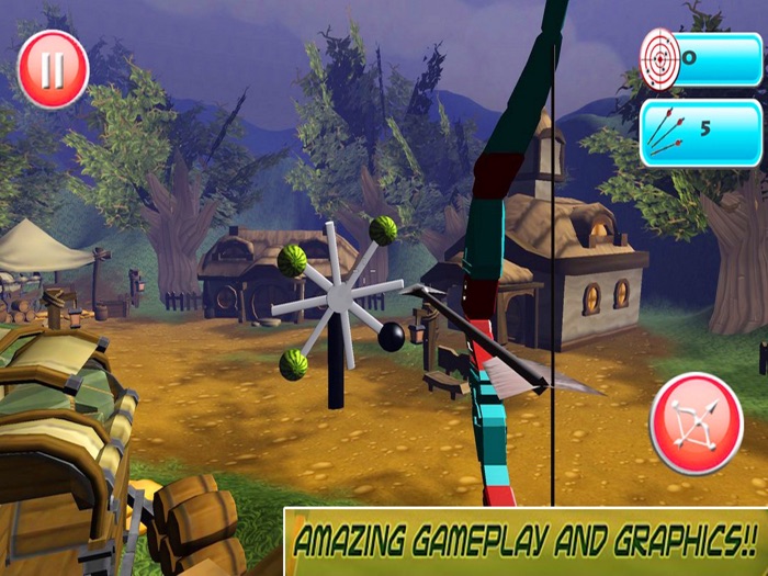 Bow Hit Fruit Shooting Sport