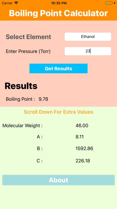 Boiling Point Calc. screenshot 4