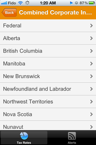 Tax Rates screenshot 2