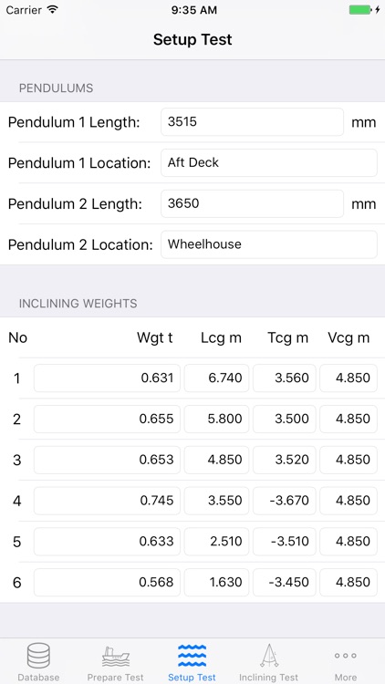 Inclining Experiment