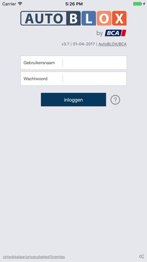 AutoBLOX Inspectie app