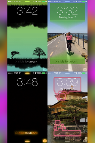 Slick - Lock Screen by Customizing your Wallpapers screenshot 2