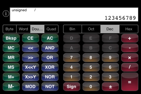 HexCalc-Hexadecimal Calculator screenshot 2