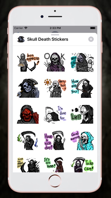Skull Death Stickers screenshot 4