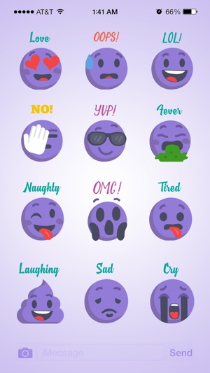 Animated Cute Purple Sticker(圖2)-速報App