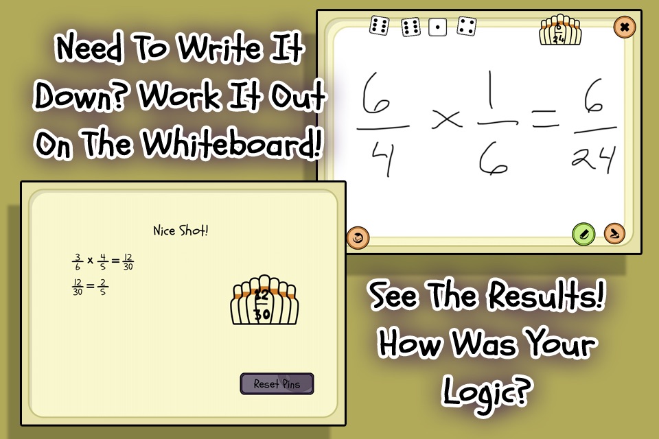 4 Dice a Fractions Game screenshot 4