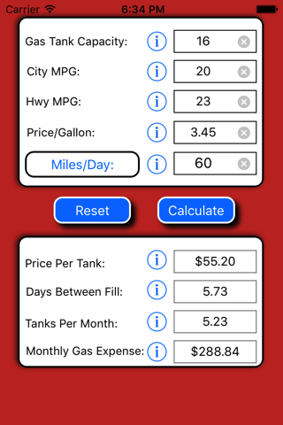 Gas Expense Calculator screenshot 2