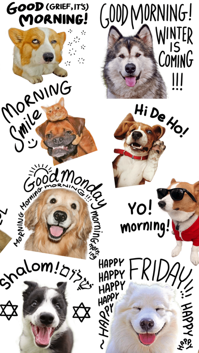 Good Morning Dogs Stickers screenshot 3