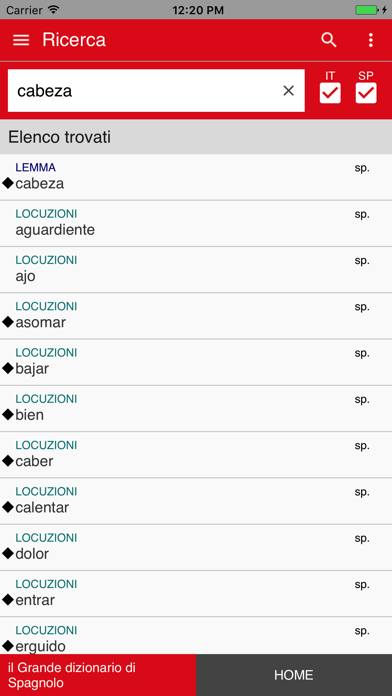 Grande dizionario di Spagnolo screenshot 2