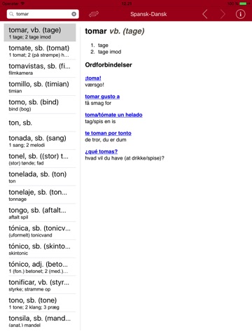 Gyldendal's Spanish Danish Dictionary - Mini screenshot 3