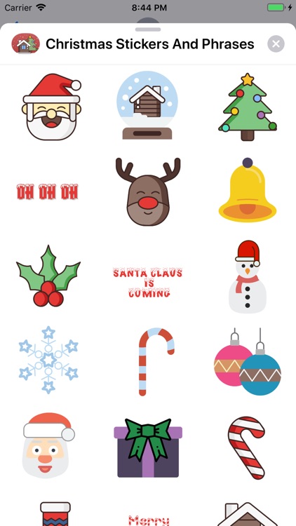 Christmas Stickers And Phrases