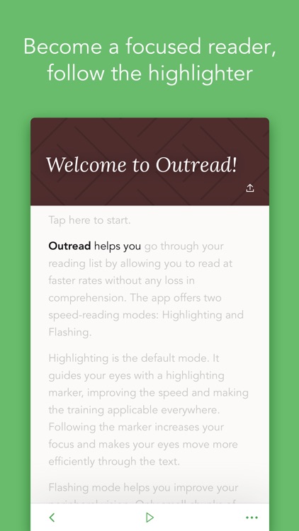 Outread – Speed Reading screenshot-0