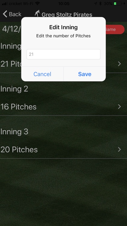 PitchCount-Keeper screenshot-3