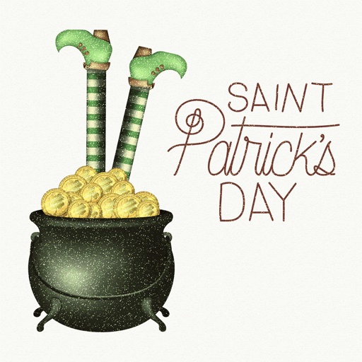 Glittering St. Patrick's Day icon