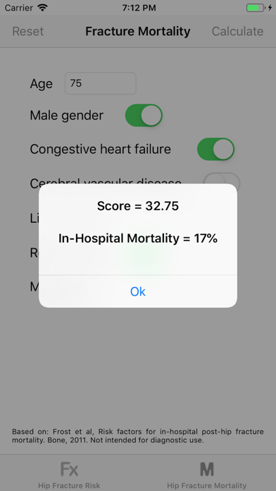 Hip Fracture Risk Calculator screenshot 4