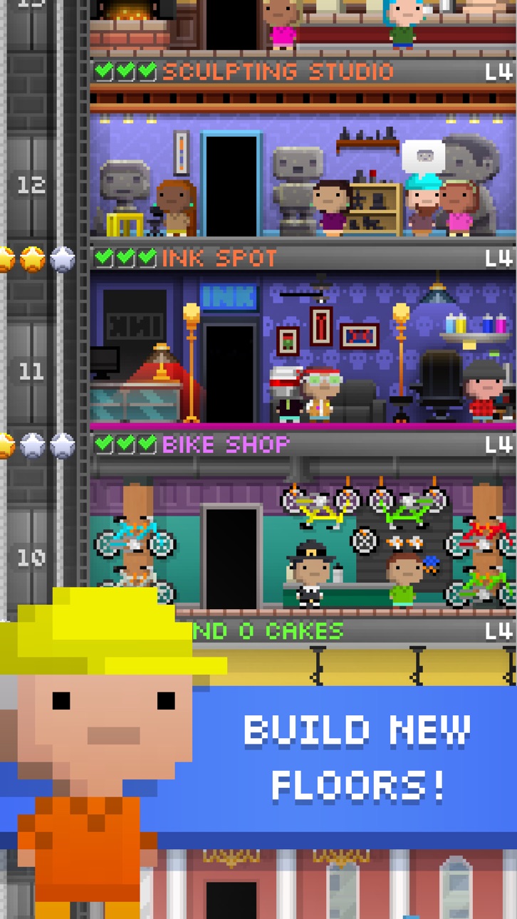 Tiny Tower - Free Hack screenshot 1 - iOS game interface