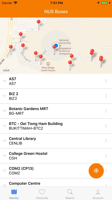 NUS Buses screenshot 2