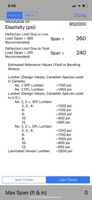 Beam & Joist Span Calculator(圖9)-速報App