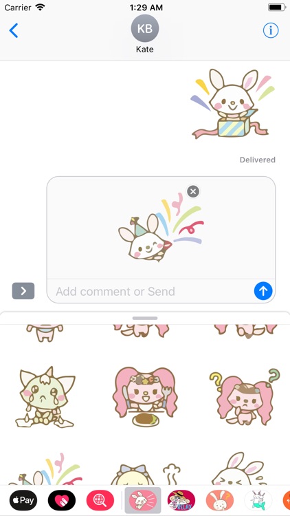 Bun Bun Emotes Sticker Pack IM screenshot-3