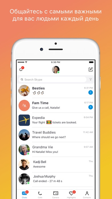 Скайп для iPhone Screenshot