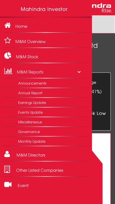 M&M Investor Relations screenshot 2