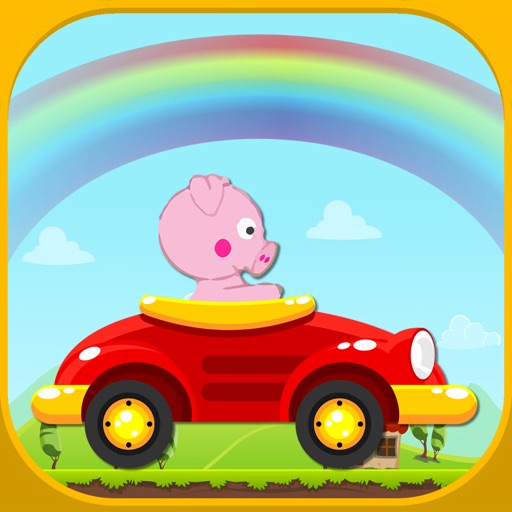 Peppa Little Pig Car Driving Icon