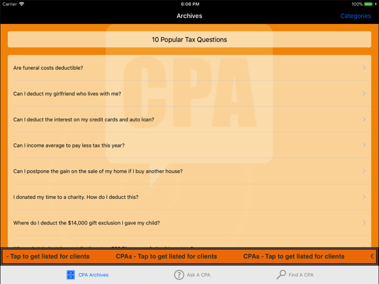 ASK A CPA Tax Answers Free screenshot