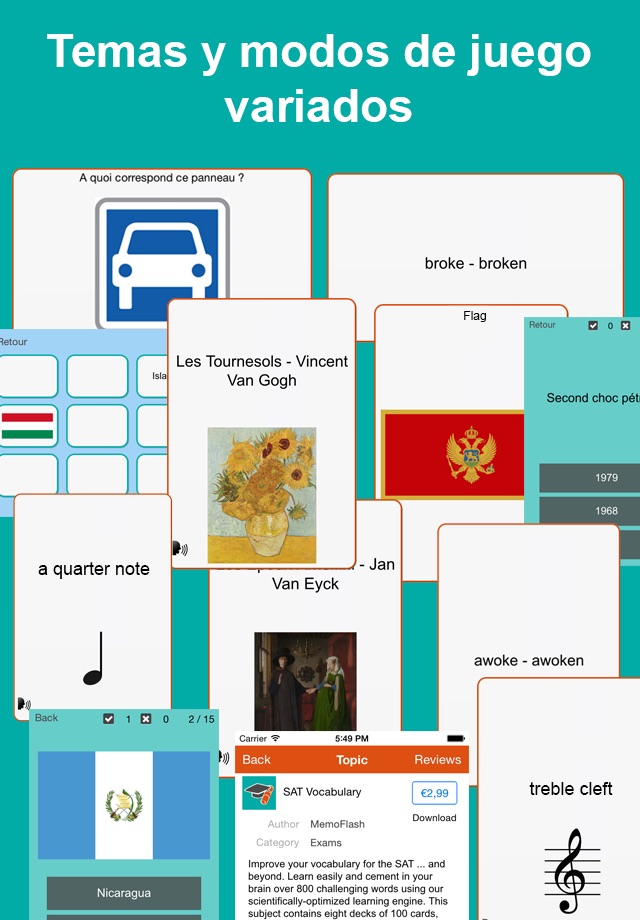 Memo Flash - fun flashcards screenshot 4
