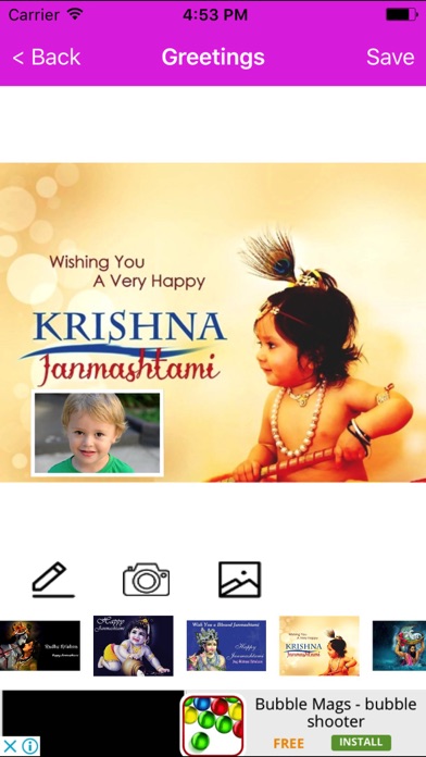 How to cancel & delete Krishna Janmashtami Greetings Maker For Wishes from iphone & ipad 2