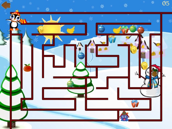 Amazing Santa Christmas Gift HD Maze learning games