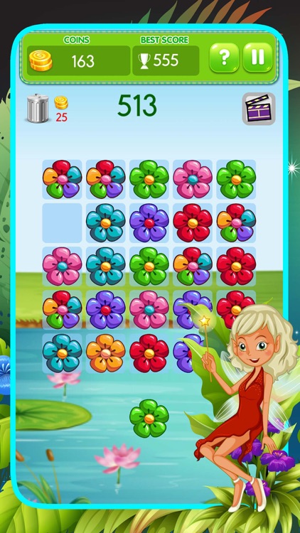 Flowerz Garden Merging - Link Color Match Puzzle