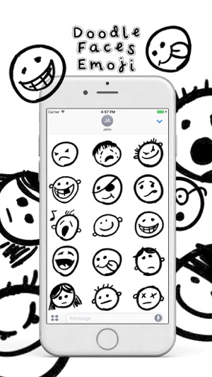 Doodle Faces Emoji Stickers(圖2)-速報App