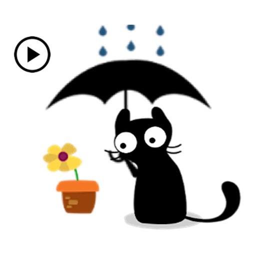 Animated Paranoia Black Cat icon