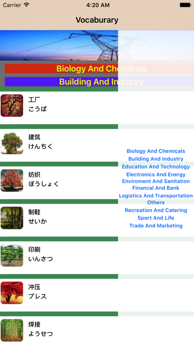 中日专业术语词汇 screenshot 2