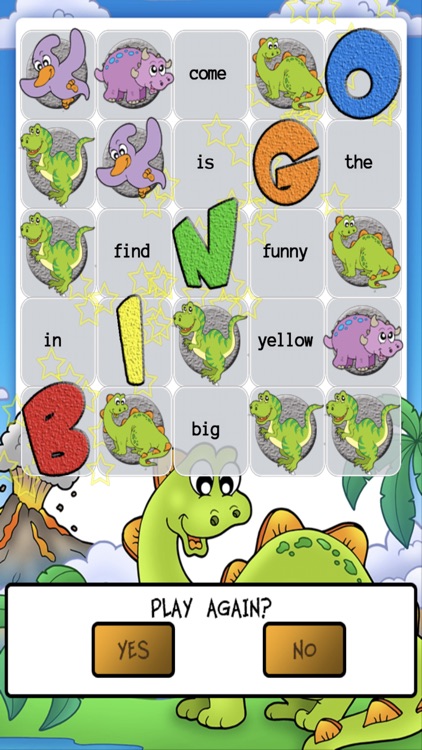 Dino Sight Word Bingo screenshot-4