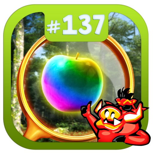 Rainbow Apple Hidden Object Icon