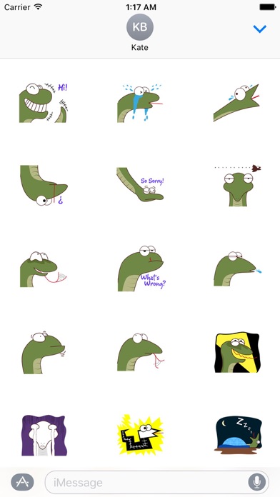 Funny Snake SnakEmoji Sticker screenshot 2