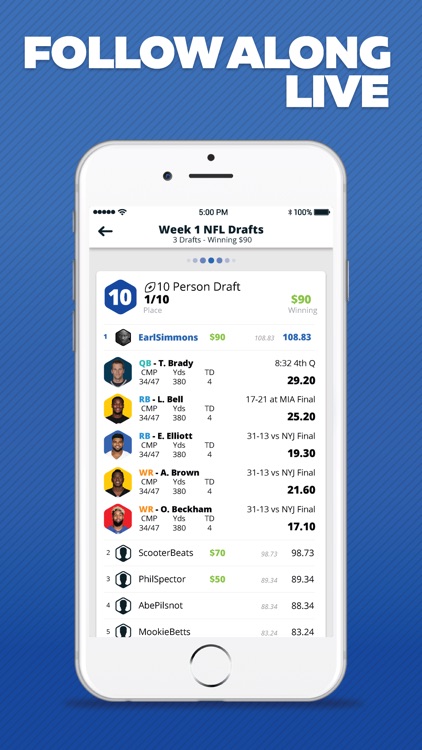 DRAFT - Daily Fantasy Football & Baseball Drafts