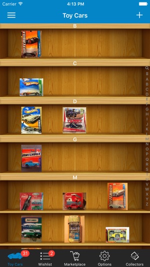 toy car collector database