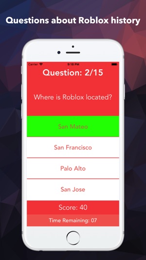 The Quiz For Roblox On The App Store - questions boys roblox