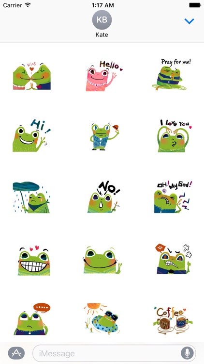 Frog and Love Sticker